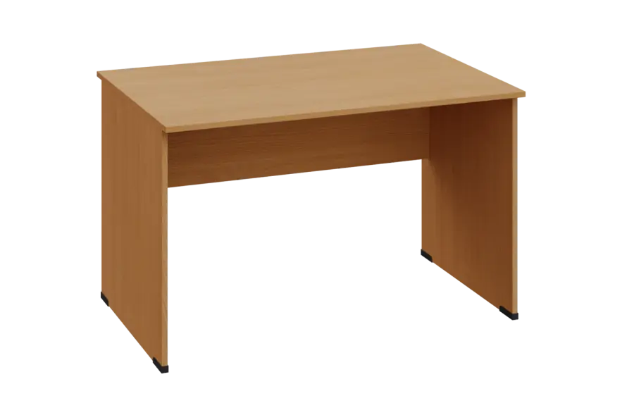 EPL 18 - 12 stůl kancelářský, dřevěná podnož, deska 18 mm, široký 1200 mm, buk Royal